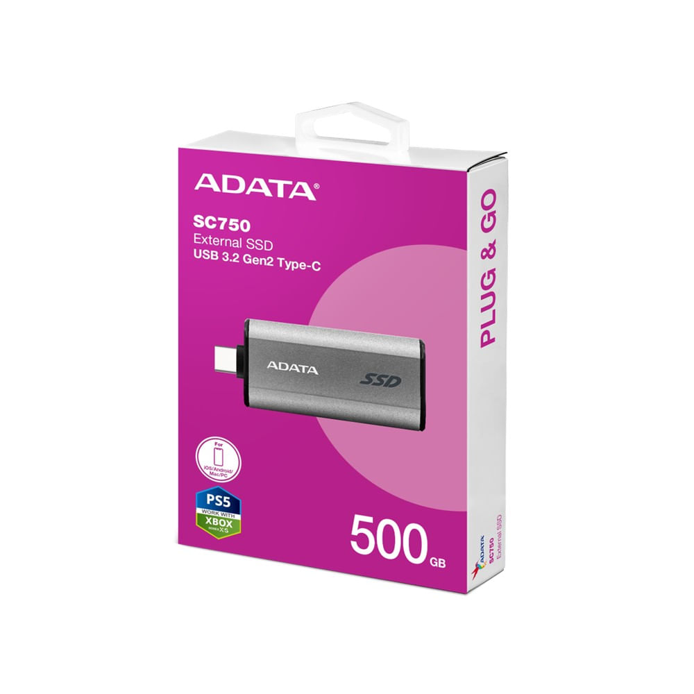 [SC750-500G-CCBK] Unidad Estado Solido externa tipo C