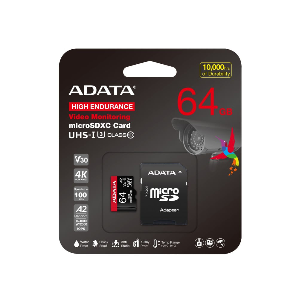 [AUSDX64GUI3V30SHA2-RA1] [AUSDX64GUI3V30SHA2-RA1] Memoria Micro SD Video vigilancia