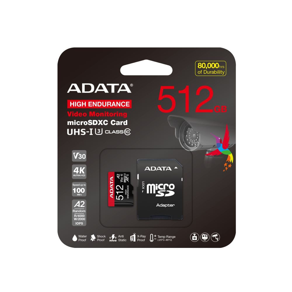 [AUSDX512GUI3V30SHA2-RA1] Memoria Micro SD Video vigilancia