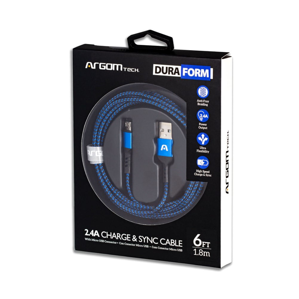 [ARG-CB-0021BL] Cable Argom Micro USB a USB 2.0 -Azul
