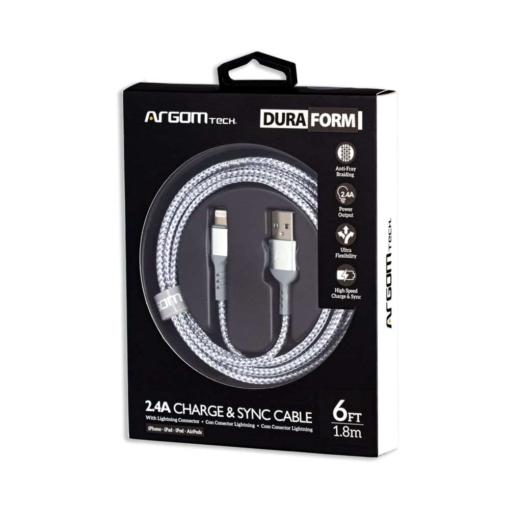 [ARG-CB-0023WT] Cable Argom Lightning a USB 2.0 -Blanco