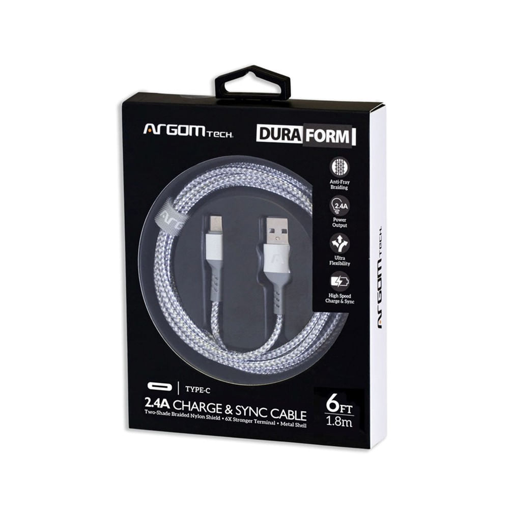 [ARG-CB-0024WT] Cable Argom Tipo C a Lightning Carga Rapida-Blanco