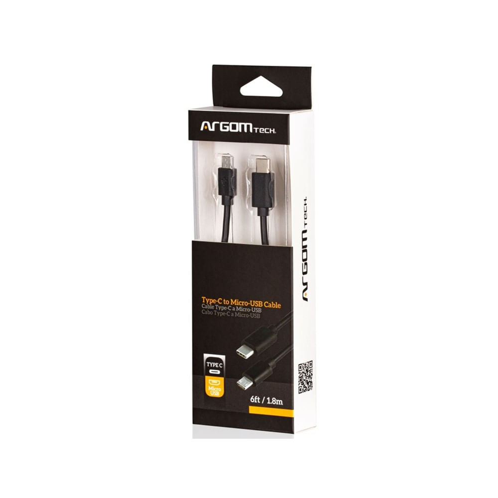 [ARG-CB-0065] Cable Argom Tipo C a Micro USB de 1.8m