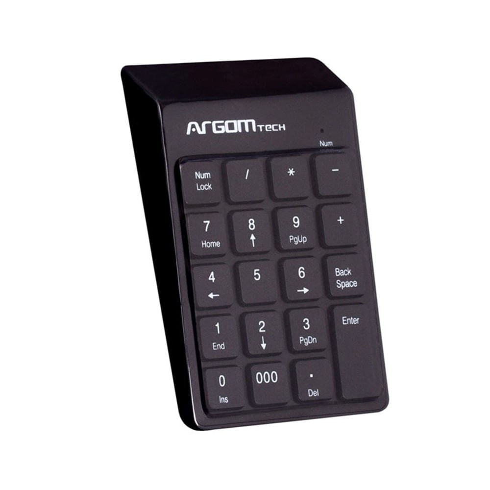 [ARG-KB-1076] Teclado Numerico Argom Cable USB Retractil - 19 teclas
