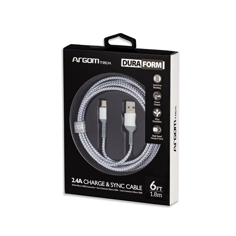 [ARG-CB-0021WT] Cable Argom Micro USB a USB 2.0 -Blanco