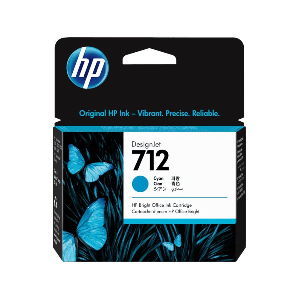 [3ED67A] Cartucho de tinta HP 712 29ml Cyan Ink Cartridge para T250/T650